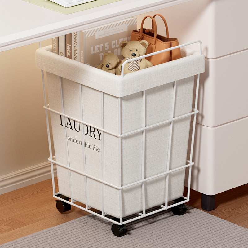 办公室桌下置物架收纳筐工位神器放包小推车带轮宿舍移动收纳架