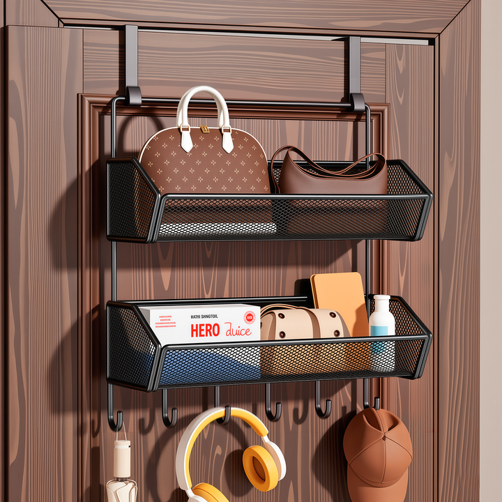 门后挂钩免打孔挂衣架门上置物架多层包包衣帽收纳架卧室门挂衣钩,收纳整理,整理架/置物架/收纳架,淘宝优惠券,粉丝福利购,淘宝优惠卷