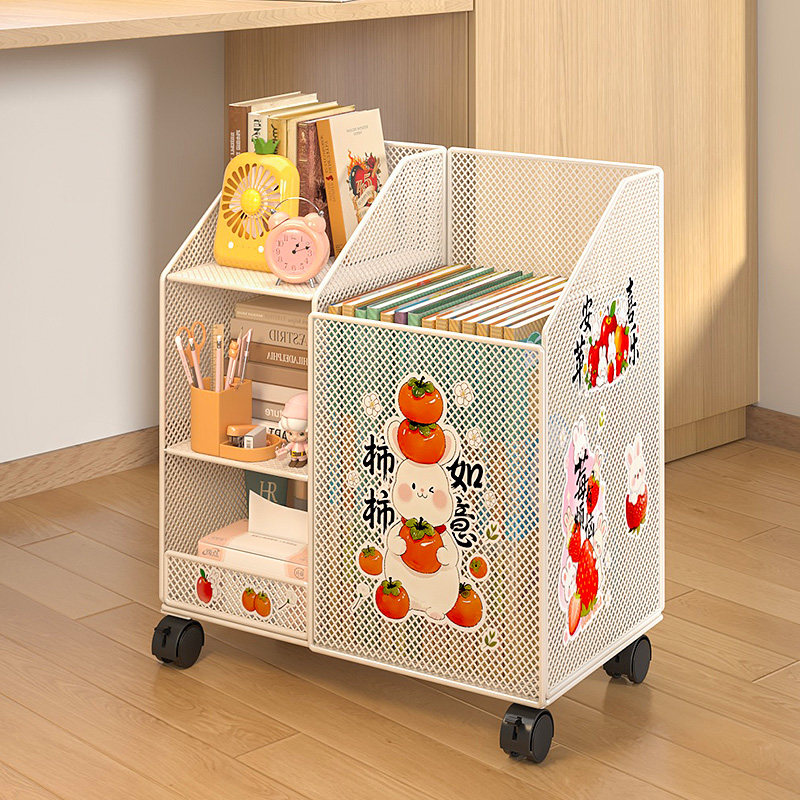 桌下带轮小推车可移动置物架书架