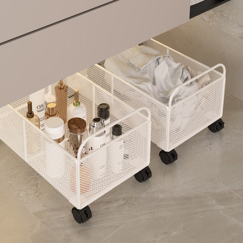 可移动脏衣篮带轮小推车收纳筐