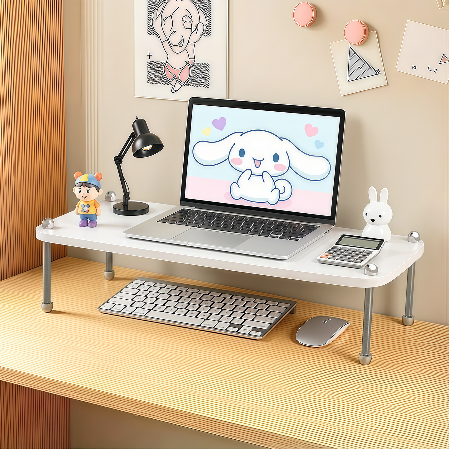 电脑桌子显示器置物多功能收纳架