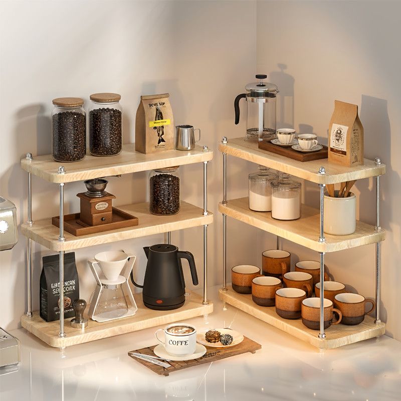 桌面转角杯架咖啡杯收纳置物架