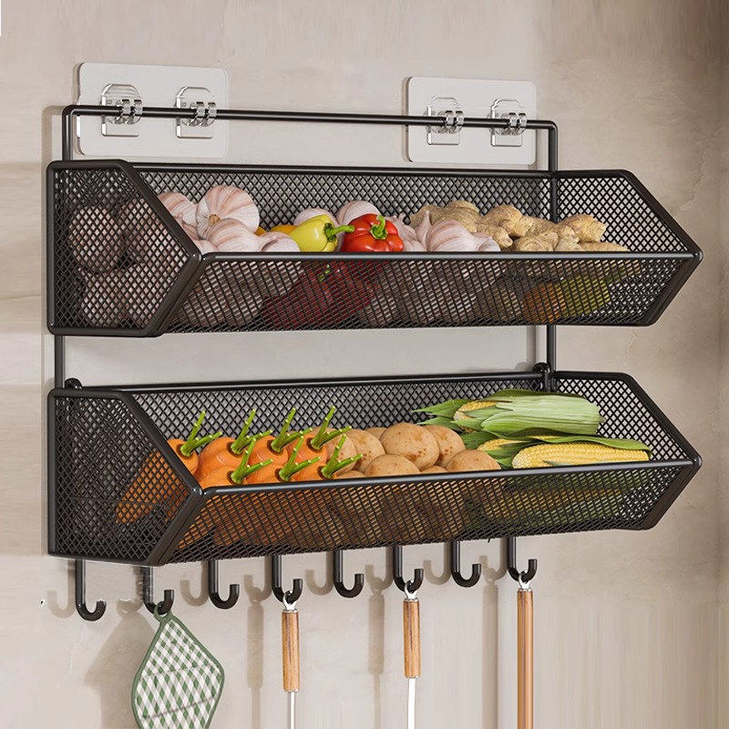 厨具置物架双层调味料悬挂架