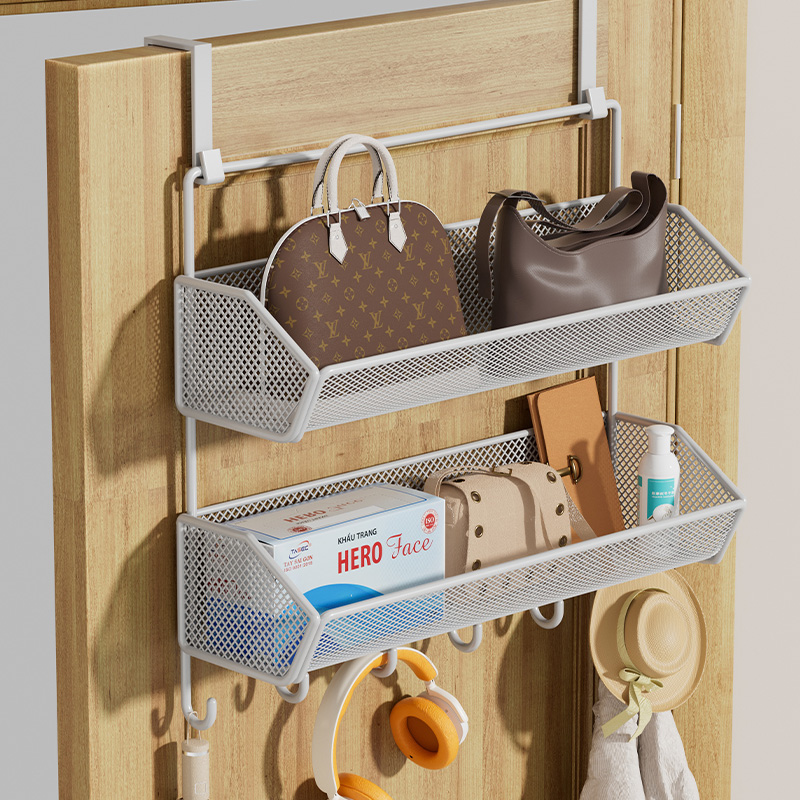 门后挂钩挂衣架免打孔卧室门上衣服包包收纳门口挂架挂衣钩置物架