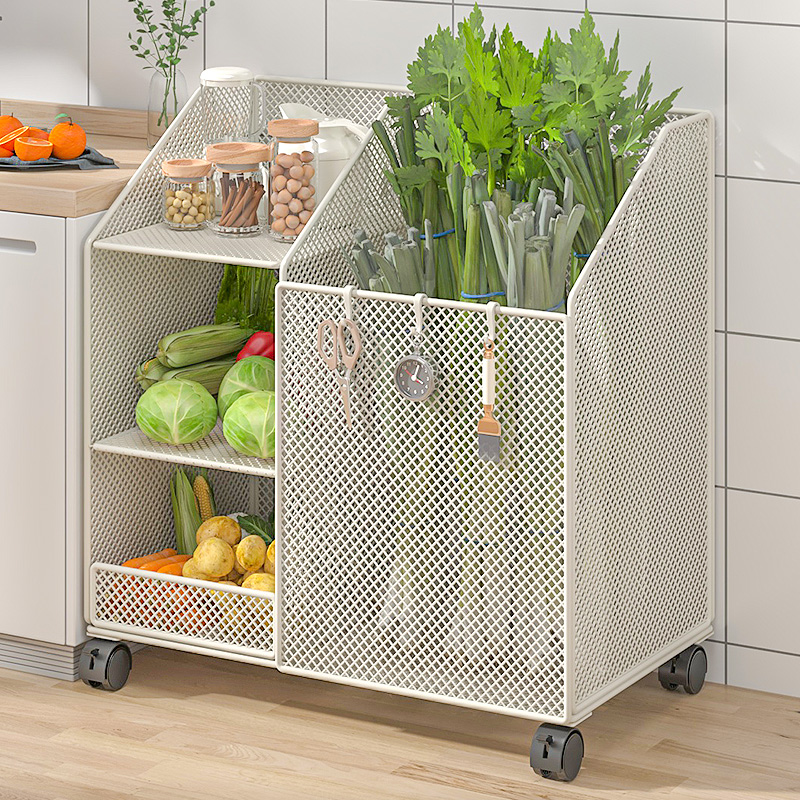 厨房落地多层置物架可移动小推车