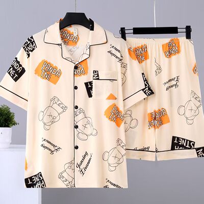 男睡衣短袖裤夏季薄款卡通青少年