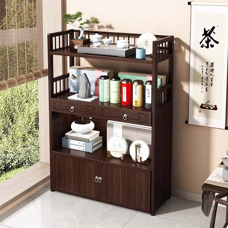 茶架子多层茶叶收纳柜客厅小型博古架隔断置物架茶具架茶叶展示柜