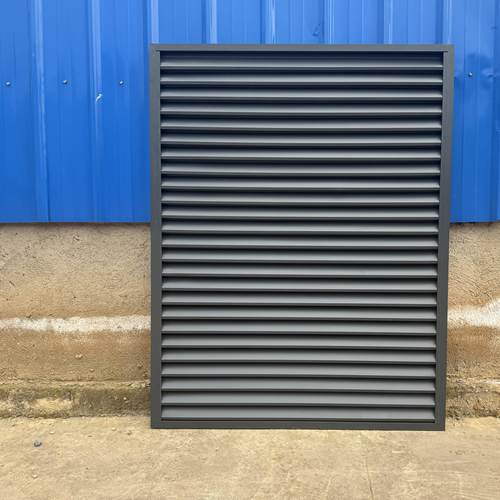 工厂定做铝合金防雨百叶窗空调外机保护罩外墙通风散热装饰格栅网