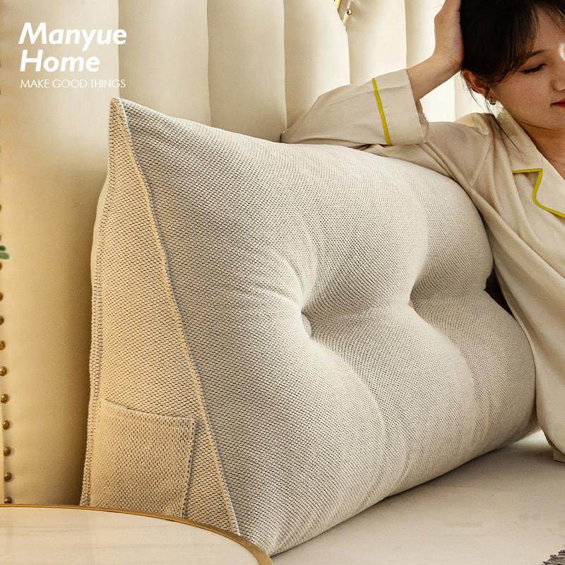蔓越家 北欧雪尼尔床头靠垫客厅沙发长靠枕榻榻米软包三角大靠背,居家布艺,床头靠垫,淘宝优惠券,粉丝福利购,淘宝优惠卷