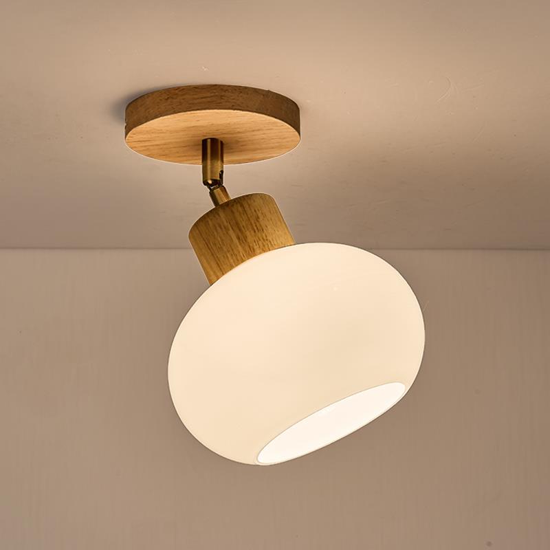 智能声光控人体感应可旋转北欧个性实木入户走廊阳台玄关走道灯