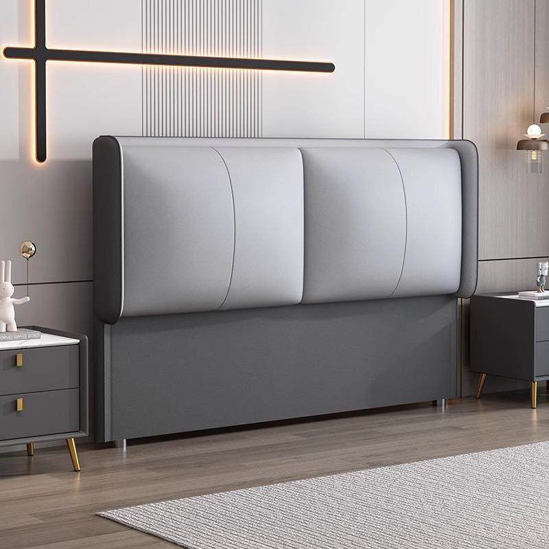 床头软包靠背单买 简约现代实木猫爪皮靠背单独超薄实木落地背板