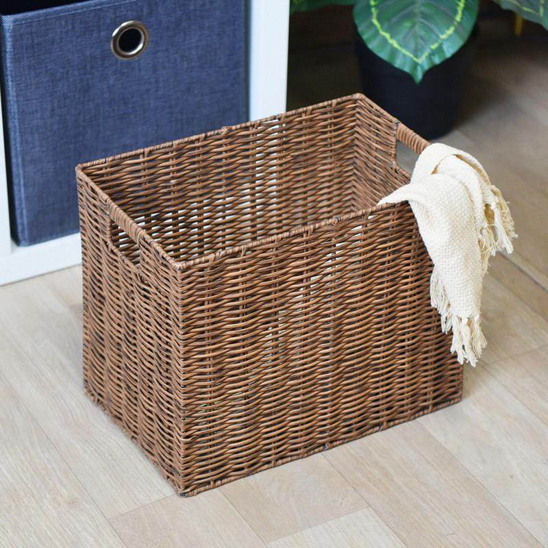 浴室家用防水收纳筐杂物篮卫生间收纳篮仿藤编脏衣篮衣柜pvc书筐,收纳整理,其他收纳篮,淘宝优惠券,粉丝福利购,淘宝优惠卷
