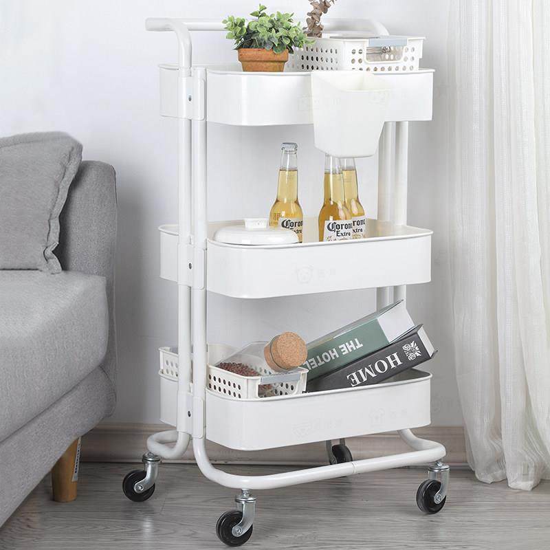 厨房落地小推车置物架客厅移动婴儿用品零食收纳宝宝多层储物架子