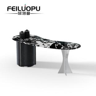 意式轻奢天然奢石一体茶桌椅组合家用阳台客厅小茶台2025新款高端