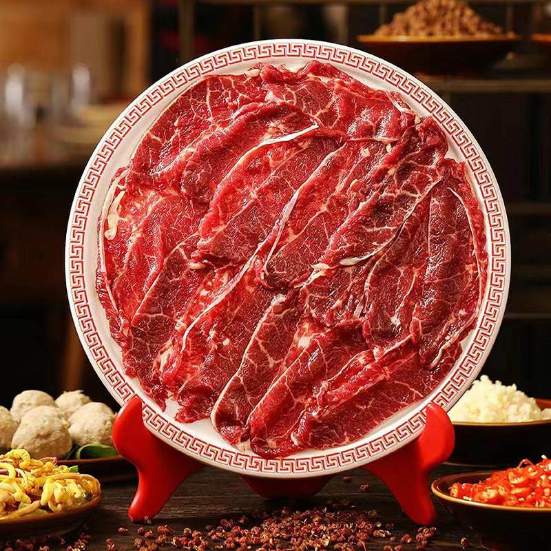 网红商用火锅店餐具密胺创意圆形涮现手切肉立盘鲜切吊龙牛肉竖盘,餐饮具,盘,淘宝优惠券,粉丝福利购,淘宝优惠卷