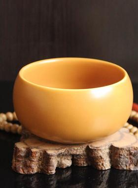 复古碗钵黑色碗黄色钵盂居士素食碗僧人米饭碗单个白瓷陶瓷青瓷碗