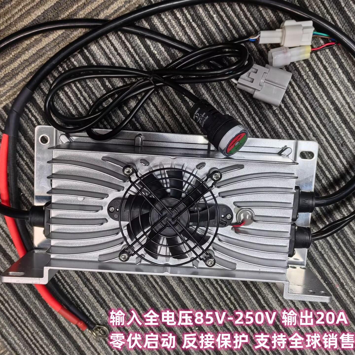 48V25A电动观光车充电器四轮巡逻车洗地机90-264V新能源充电机24V