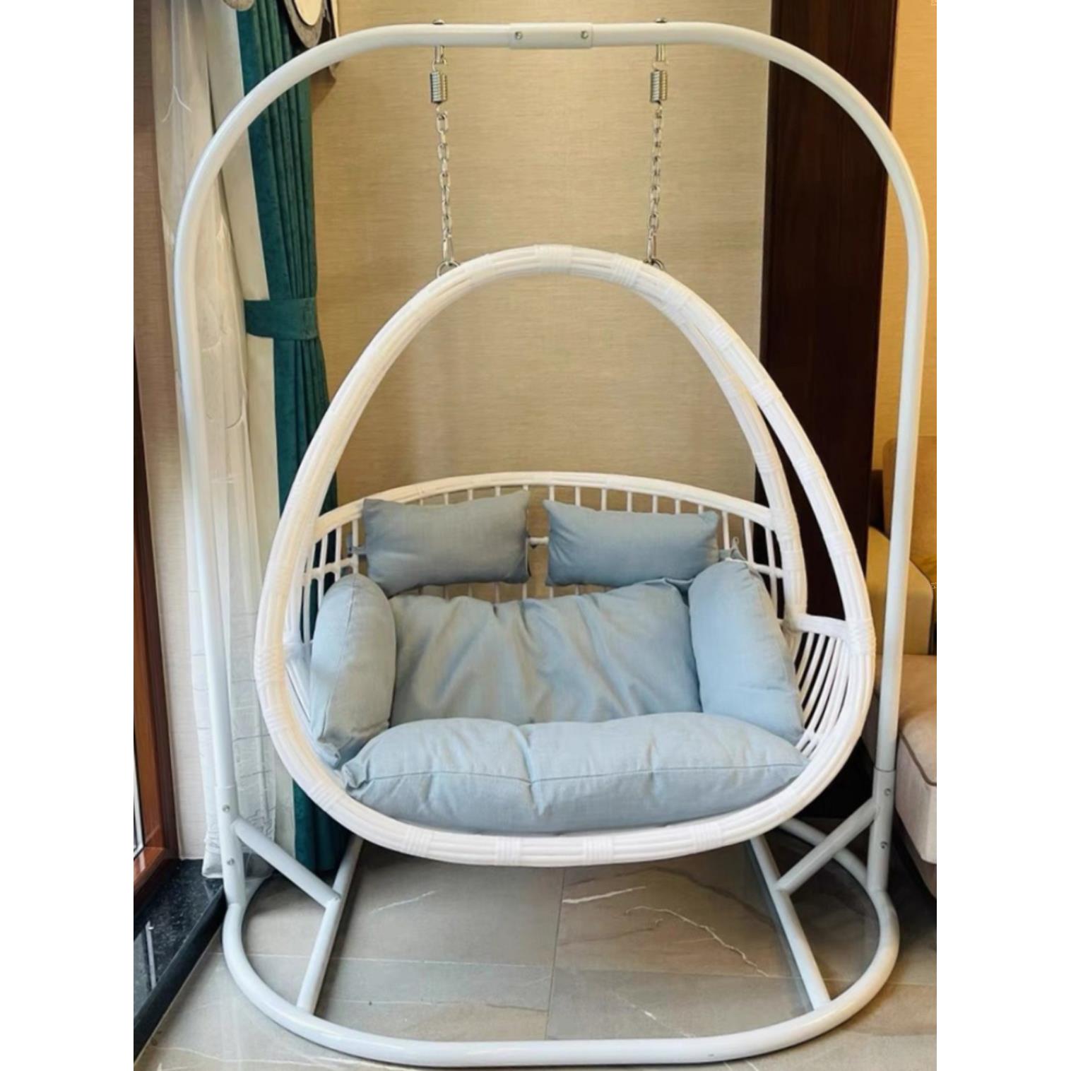 吊椅户外秋千吊篮藤椅家用休闲懒人室内阳台鸟巢椅吊床摇篮椅摇椅