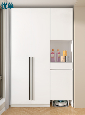 简约白色阳台柜扫地机收纳柜适合放阳台柜可定制 储物高柜Y19