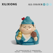 饰品生日礼物 职场工位桌面摆件情绪稳定装 无聊送ta济公摆件