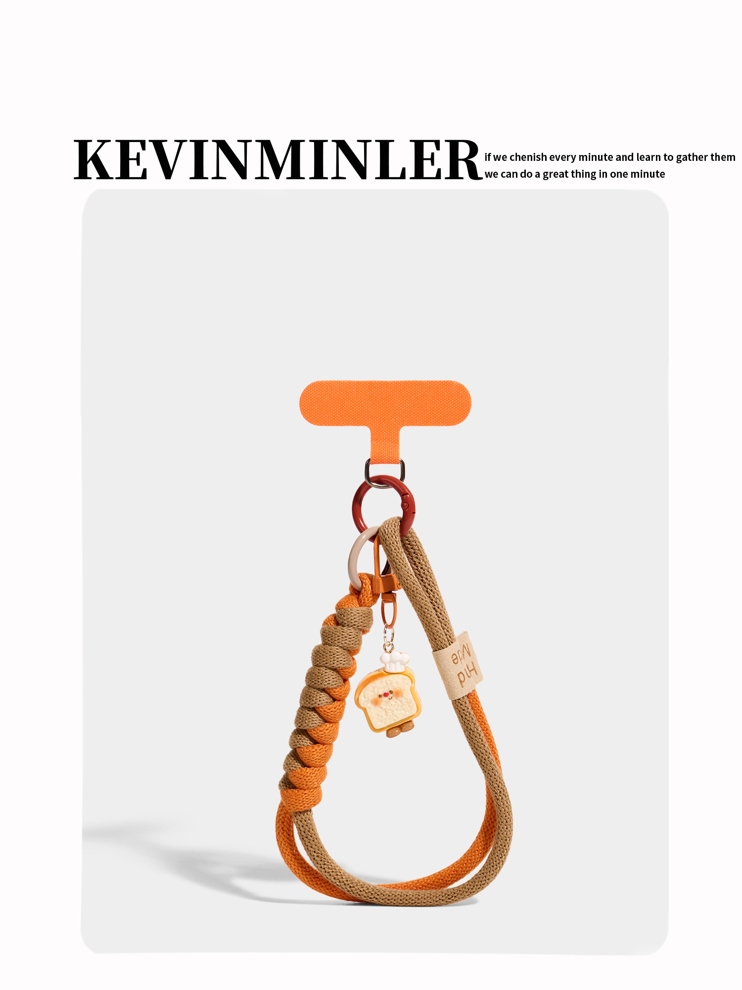 กระเป๋าห้อยโทรศัพท์รูปขนมปังปิ้งของแท้จาก Kevinminler จี้ห้อยพวงกุญแจ ของขวัญตกแต่งรถยนต์ระดับไฮเอนด์