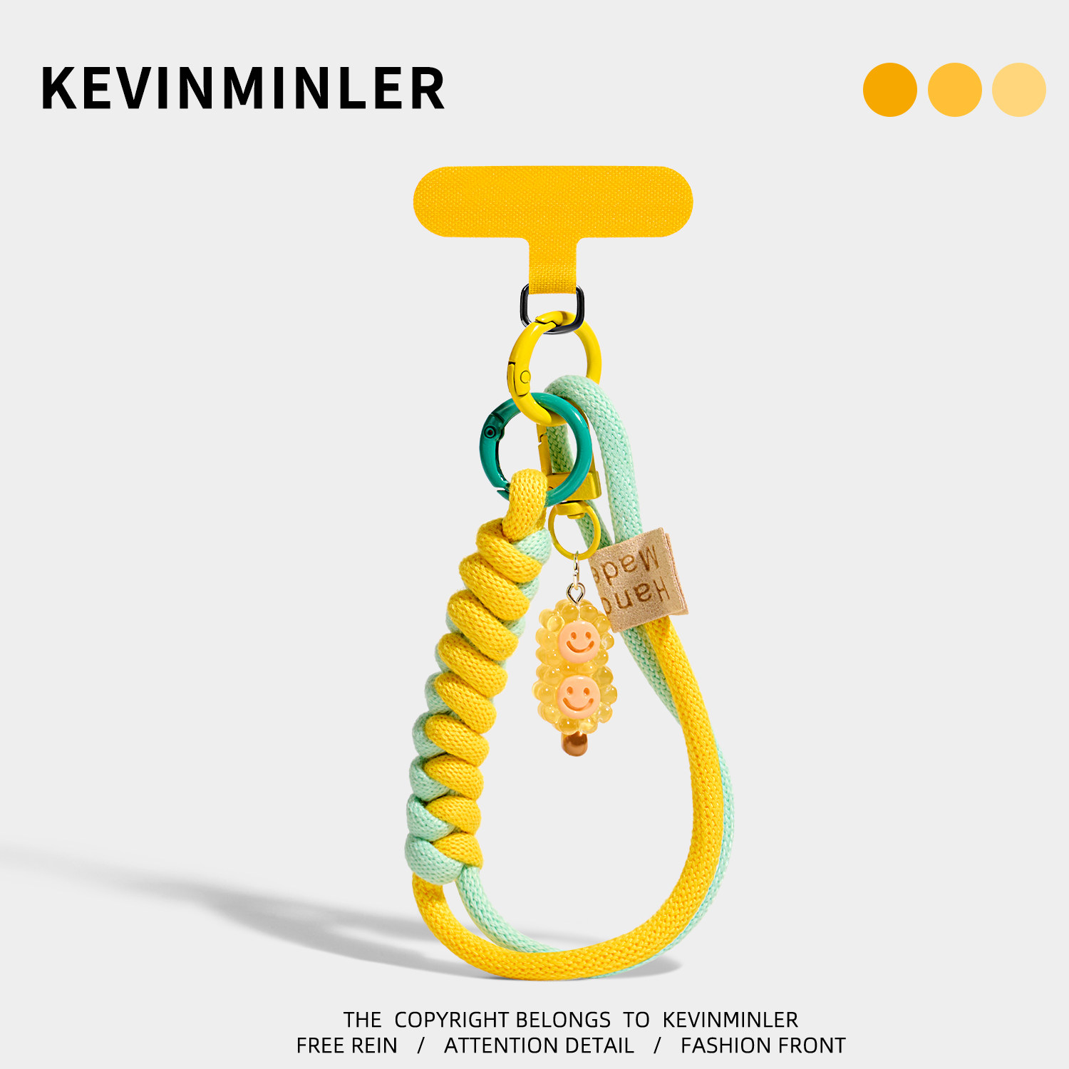 KEVINMINLER原创可爱向日葵手机挂绳包挂件钥匙扣高级感挂饰礼物图片