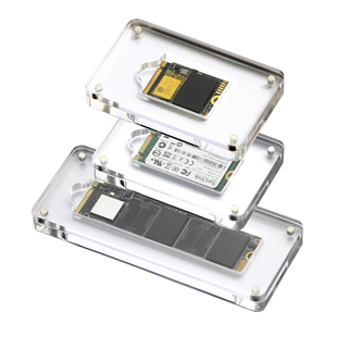 M2固态硬盘SSD收纳盒子NVMe M.2磁吸保护壳透明亚克力CFe卡保护盒