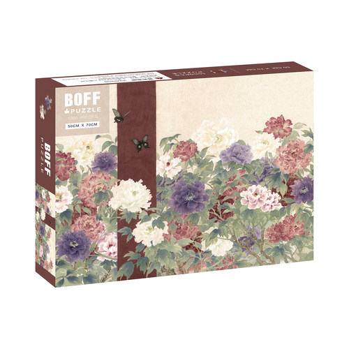 BOFF国色芳华1000片新中式挂画牡丹芙蓉成人拼图艺术装饰玩具潮玩