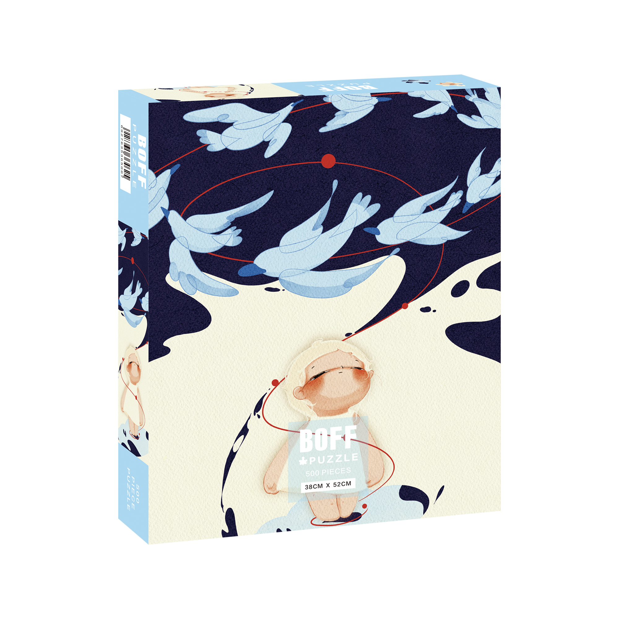 BOFF飞鸟500片情绪可爱洛可可插画小众装饰画拼图难度解压女生潮