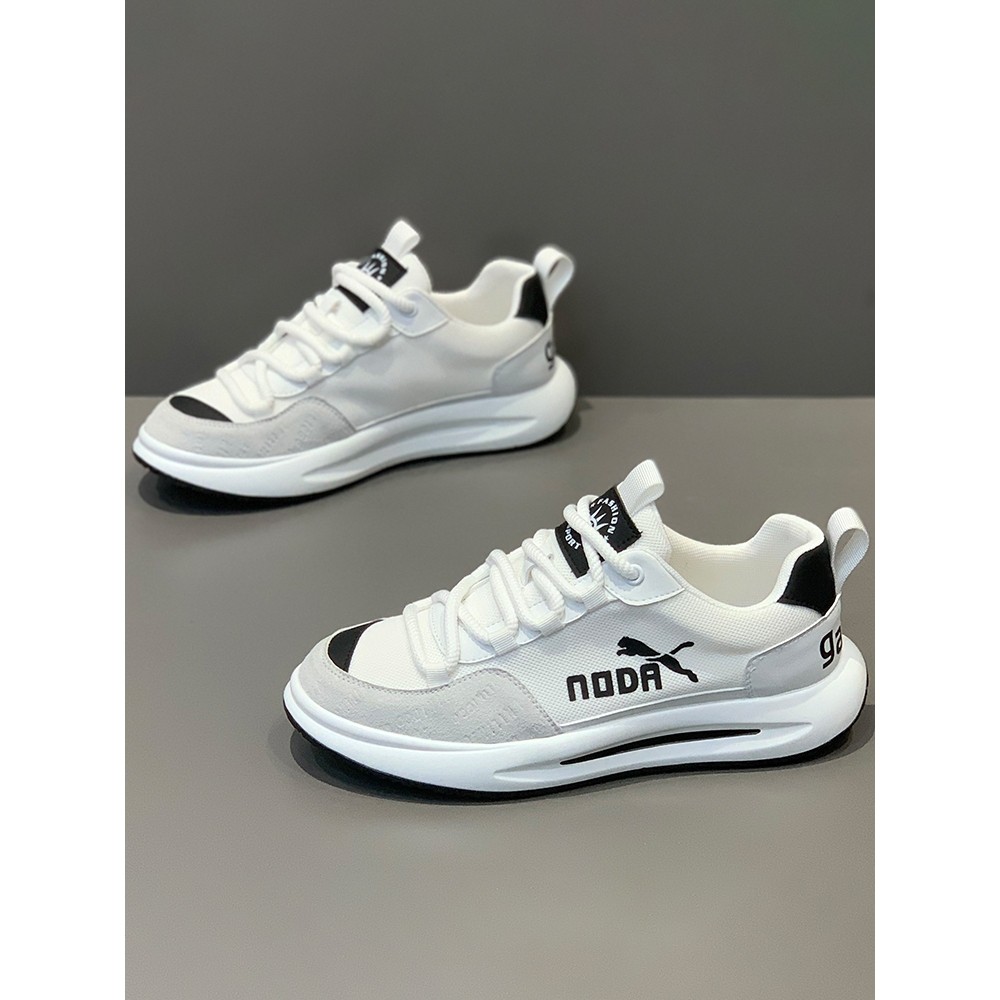 正品牌官方男鞋新款夏季透气网面运动休闲小白鞋软底增高阿甘老爹