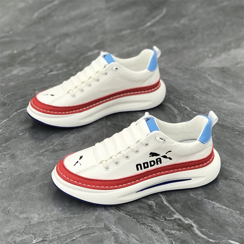 正品牌官方男鞋夏季新款时尚真皮潮牌厚底休闲小白鞋网红懒人一脚