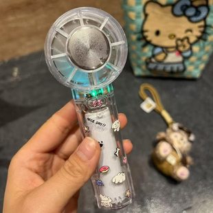 日清便携挂件迷你电扇制冷风扇夏手持凉静音风扇桌面透明降温神器
