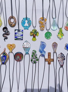 C3原创琉璃项链小众款设计风项链长项链女新款夏季佩戴项链吊坠