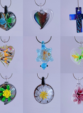 (双链)B7原创 彩色项链 琉璃项链女配饰长款 y2k古风复古小众项链