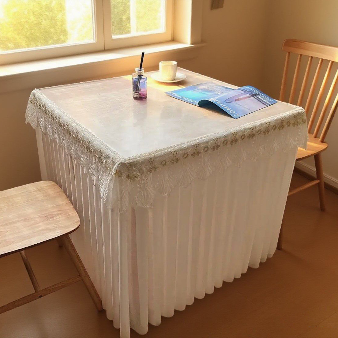 蕾丝花边餐桌布PVC防水防油