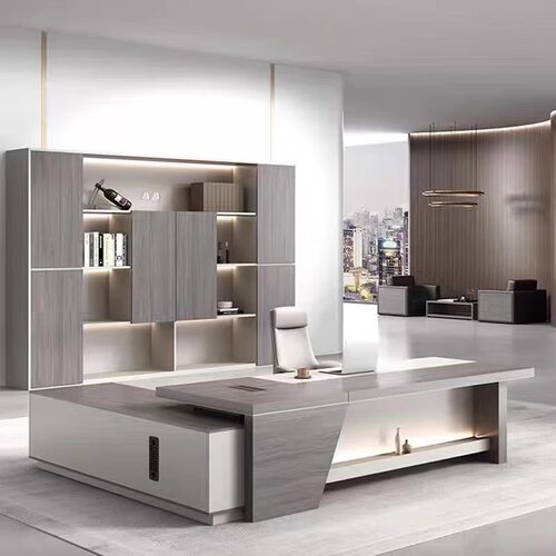 老板办公桌办公室椅组合现代总裁桌大班台主管领导桌家具书桌新款