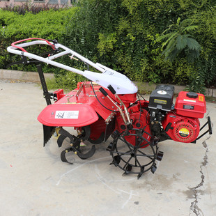 志成手扶式汽油旋耕机 多功能田园管理机 开沟培土一体机