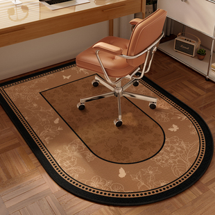 中古风高端轻奢书房转椅地毯防滑地板保护垫子办公电脑椅卧室地垫