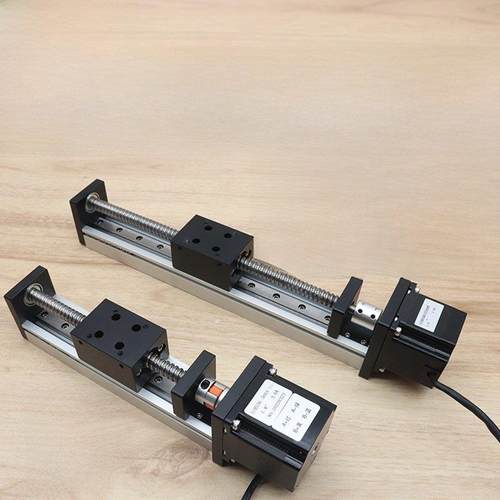 Sgx单线导轨丝杠滑轨直线导轨模块滑轨电机滚珠丝杠x轴电动精密滑