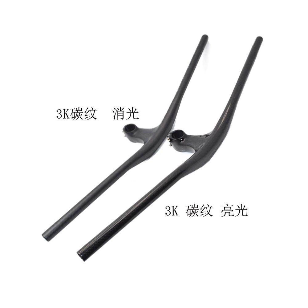 全碳纤维折叠小轮山地自行车一体式燕把车把可装码表架超轻骑行