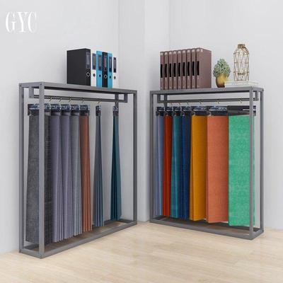 GYC高级灰窗帘吊卡展示架家纺布料布艺样品色卡展会陈列架落地式