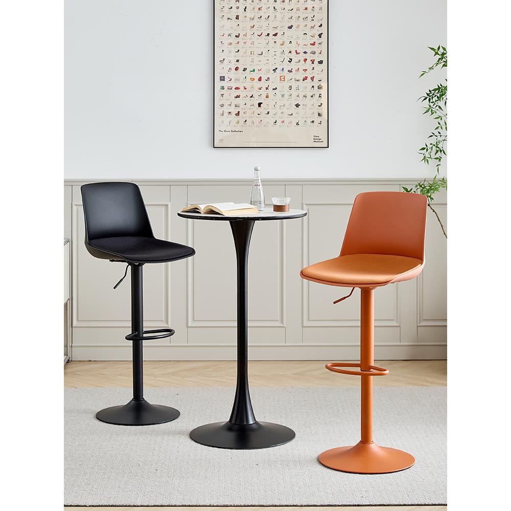 酒吧椅家用转椅旋转升降凳现代酒吧椅收银商业酒吧凳靠背椅