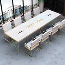北欧实木办公桌会议桌长桌长方形办公电脑桌简约培训洽谈桌椅 新款