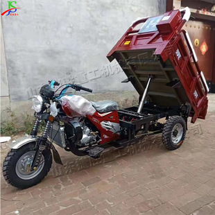 矿用汽油摩托三轮车农用粮食运输自卸翻斗车Motorcycle tricycle