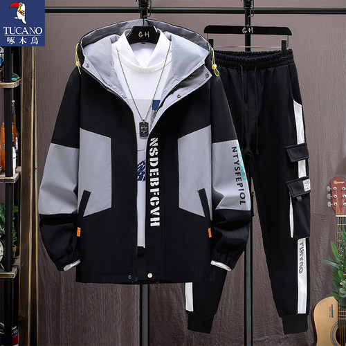 啄木鸟2025新款夹克休闲套装