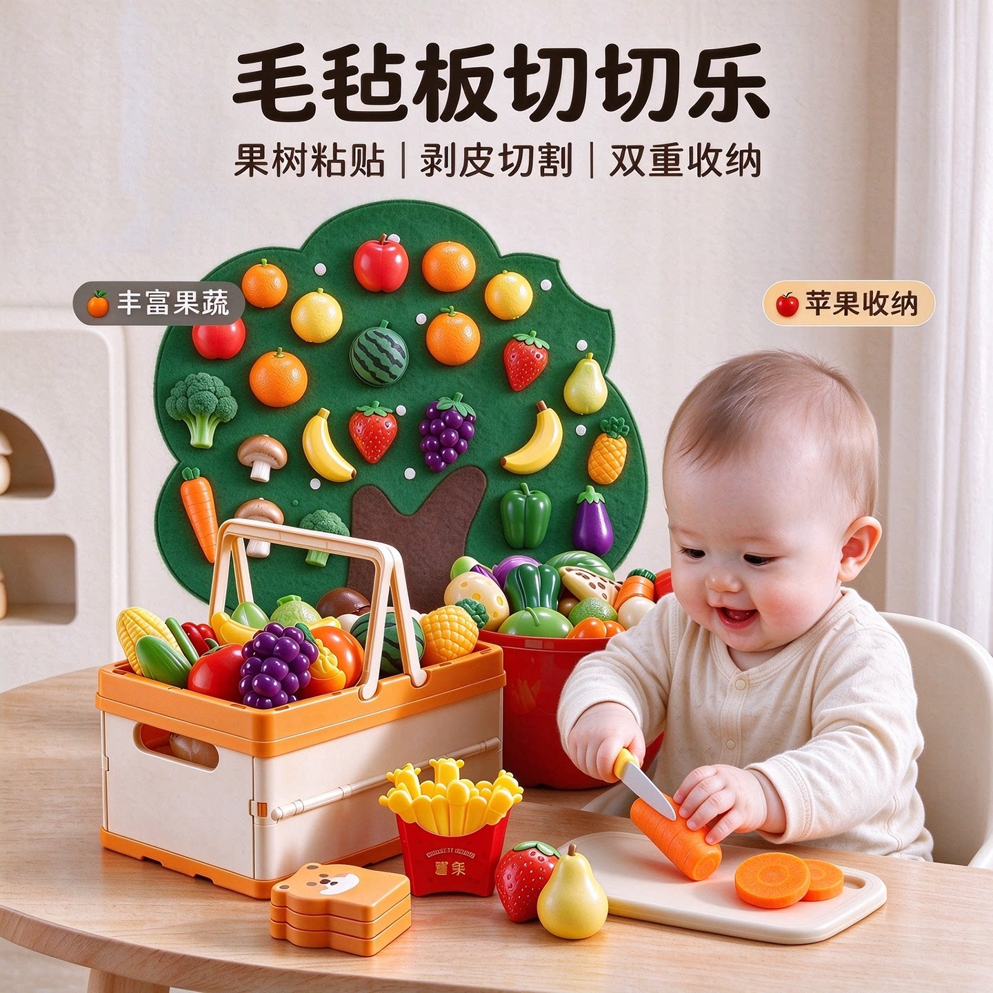 儿童切切乐可剥皮水果蔬菜玩具
