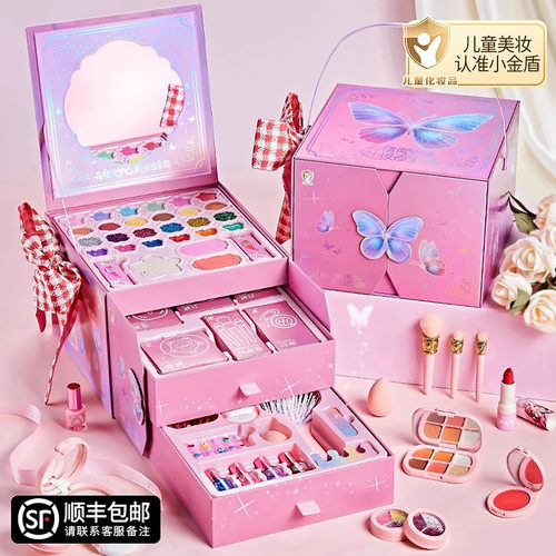 儿童化妆品全套公主女孩玩具儿童专用无毒可水洗小孩生日礼物新款