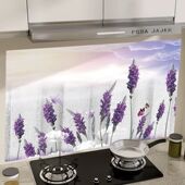 厨房防油贴纸灶台油烟机墙壁防水防潮耐脏耐高温自粘植物花蕊墙贴