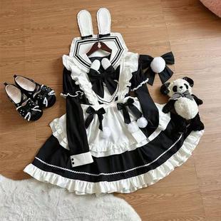 韩菇凉~原创设计Lolita洋装甜美可爱长袖op连衣裙女