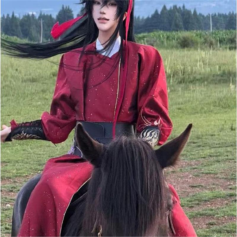 魏无羡cos服骑射服唐装圆领袍老祖长款爆款蓝忘机魔道祖师